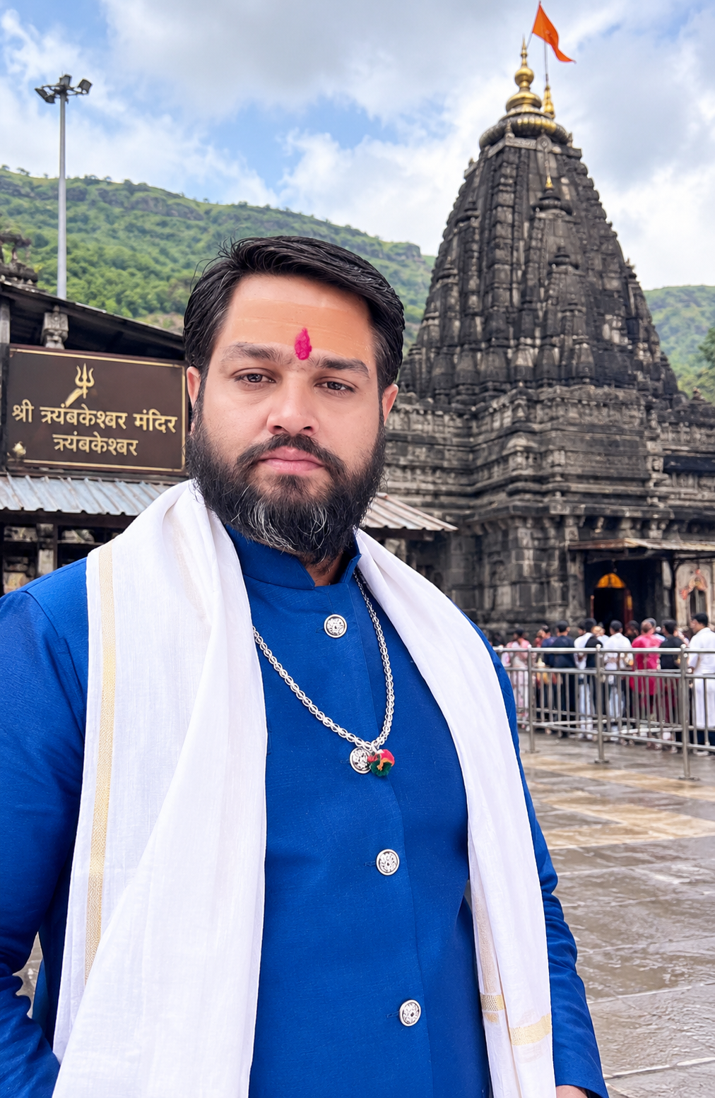 Guru Ji, the presiding purohit at Trimbakeshwar